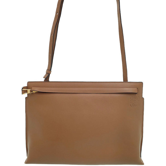 Loewe T Pouch 2way Clutch Bag Brown - Picture 1 of 5
